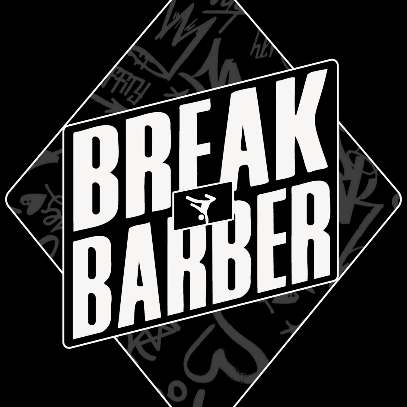 Logo de Break Barber, Azul